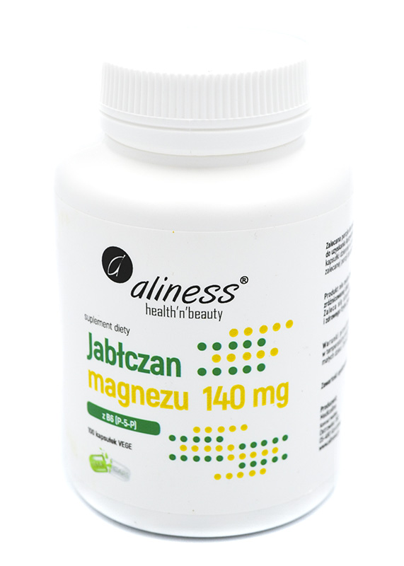 Aliness Jabłczan magnezu 140mg 100 kaps Aliness Zdrowepodejscie pl