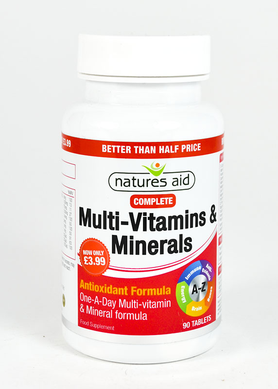 Natures Aid Complete MultiVitamin Minerals 90tabl Natures Aid