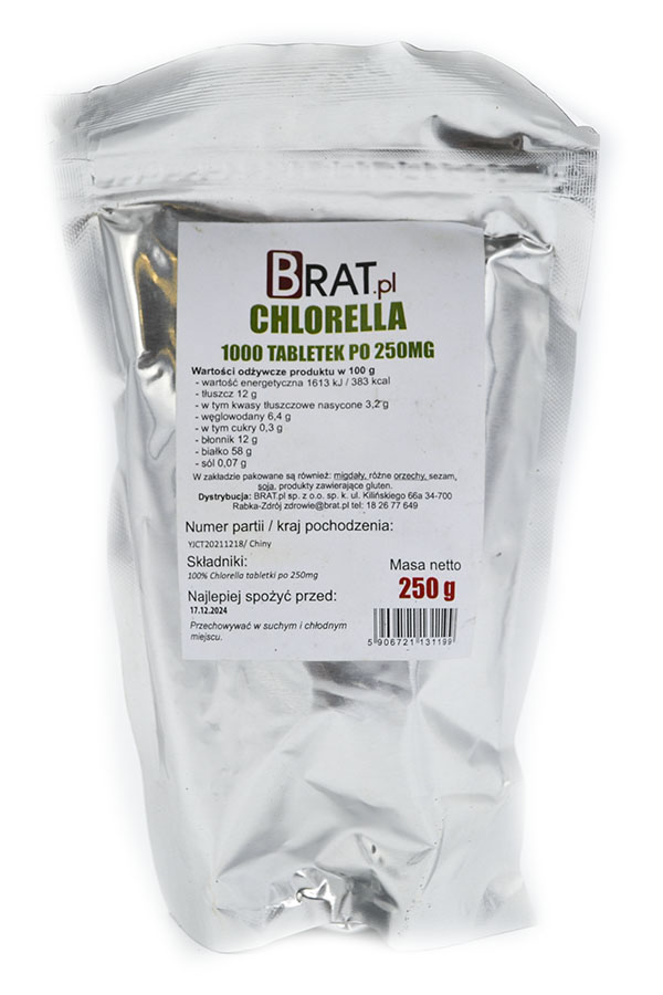 Brat Chlorella 250mg 1000tabl., zdjęcie produktu, kategoria Algi i grzyby