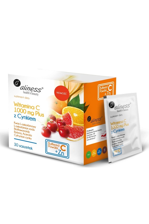 Aliness Witamina C 1000mg z cynkiem 30 saszetek, zdjęcie produktu, kategoria Witamina C
