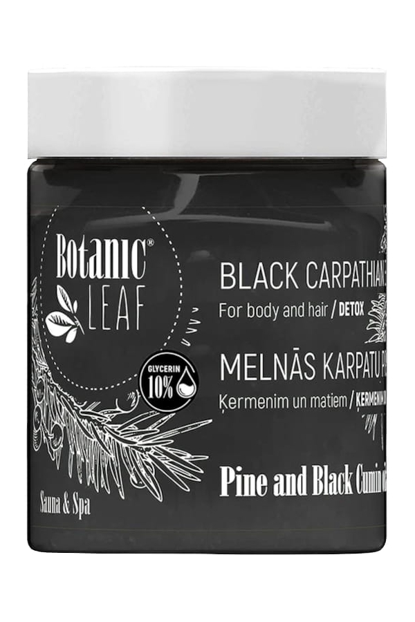 Botanic Leaf Mydło czarne karpackie z olejem z czarnuszki i sosny 500ml, zdjęcie produktu, kategoria Inne mydła