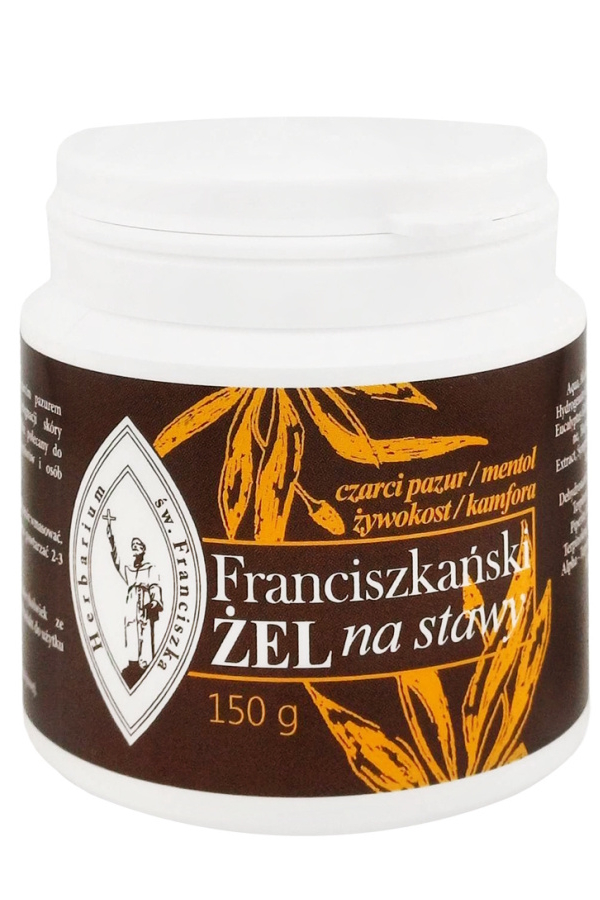 Franciszkański Żel na stawy z żywokostem i czarcim pazurem 150g, zdjęcie produktu, kategoria Maści i żele