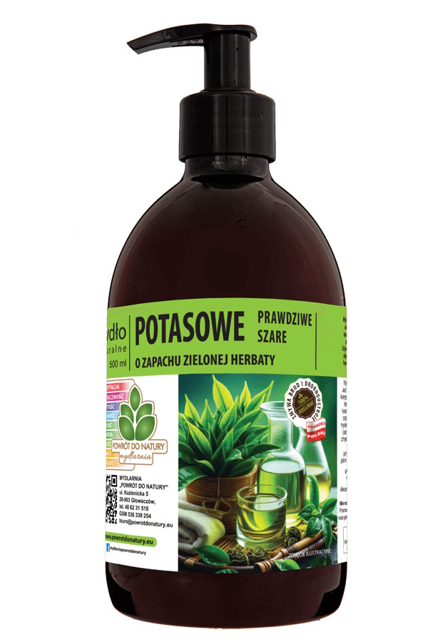 Powrót do Natury Powrót do Natury Mydło potasowe o zapachu zielonej herbaty w płynie 500ml — Składniki i ocena