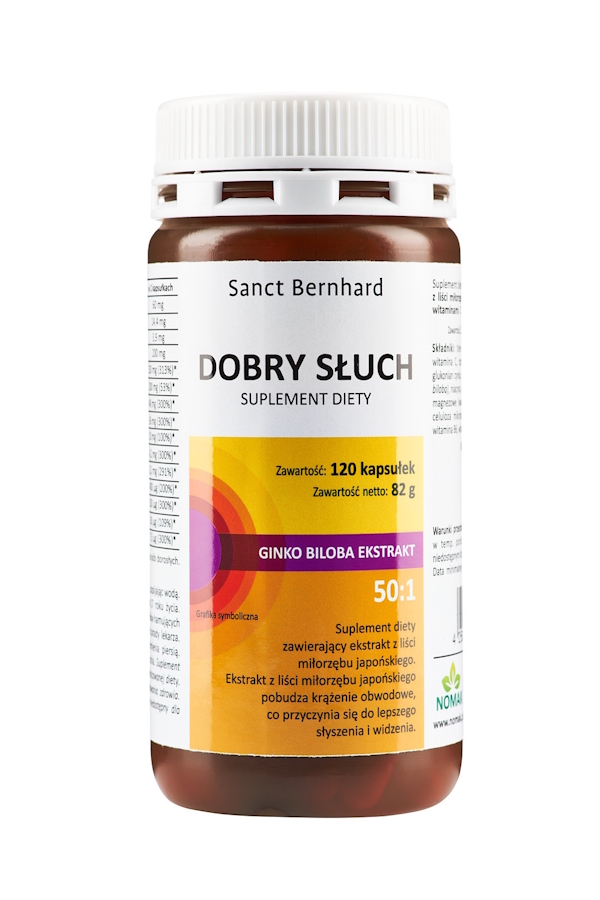 Sanct Bernhard Dobry słuch 120kaps, zdjęcie produktu, kategoria Witaminy