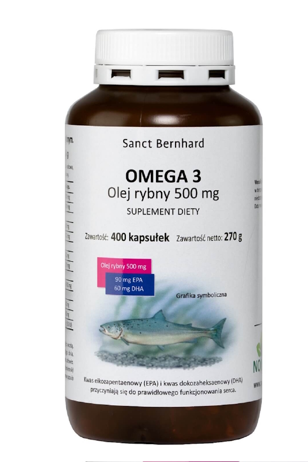 Sanct Bernhard Omega 3 400kaps, zdjęcie produktu, kategoria Kwasy tłuszczowe, omega