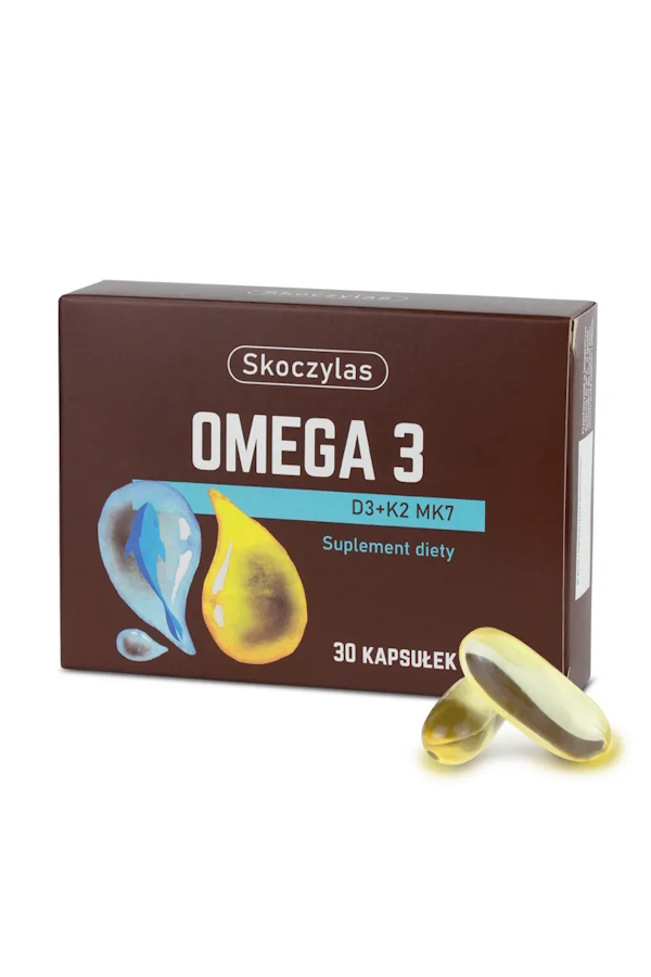Skoczylas Omega 3 D3 + K2 MK7 30kaps, zdjęcie produktu, kategoria Kwasy tłuszczowe, omega