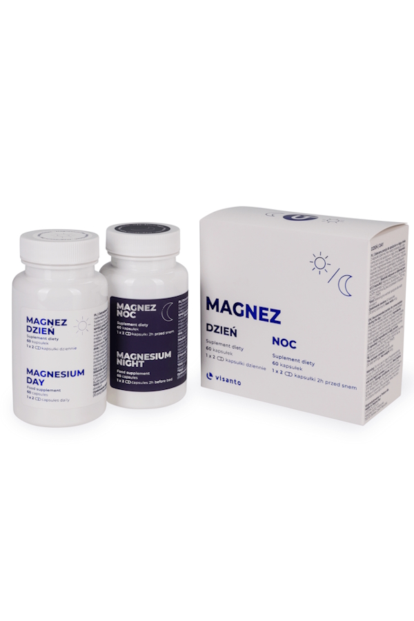 Visanto Zięba Magnez Dzień i Magnez Noc 2x60 kaps, zdjęcie produktu, kategoria Minerały