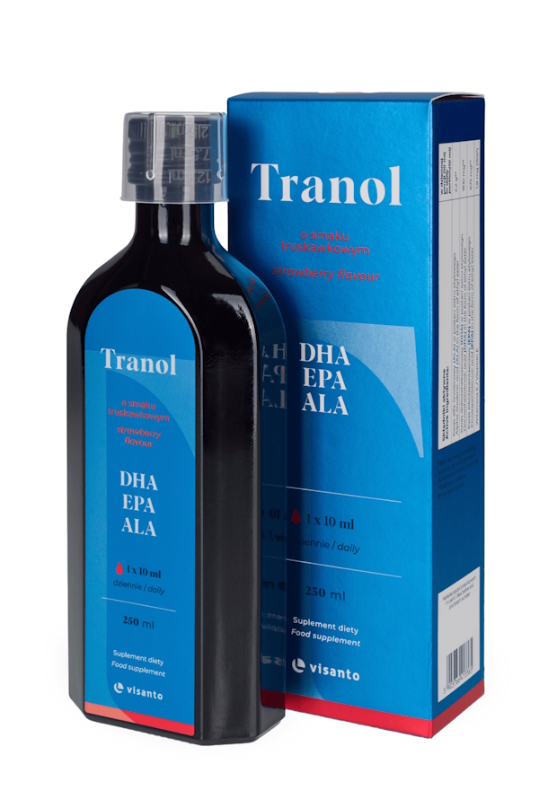 Visanto Zięba Tranol truskawkowy 250 ml, zdjęcie produktu, kategoria Kwasy tłuszczowe, omega
