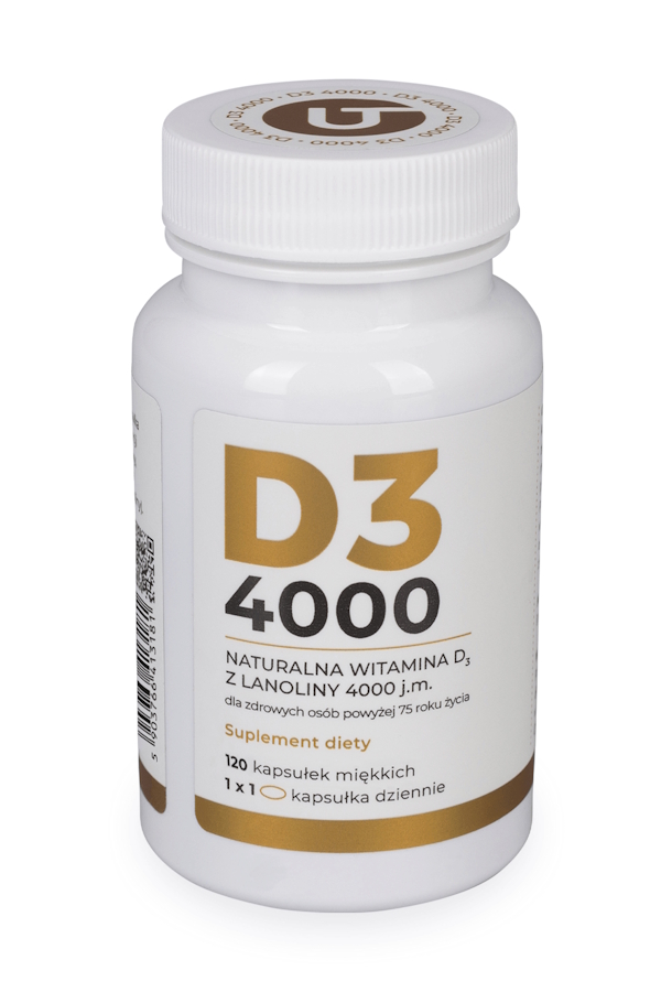 Visanto Zięba Witamina D-3 z lanoliny 4000IU 120kaps, zdjęcie produktu, kategoria Witamina D i K