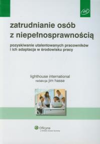 Okładka książki Zatrudnianie osób z niepełnosprawnością
