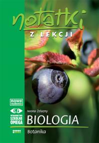 Notatki z Lekcji Biologii część 6 botanika OMEGA. Autor: Iwona Żelazny. ZdrowePodejscie.pl Okładka książki Notatki z Lekcji Biologii część 6 botanika OMEGA