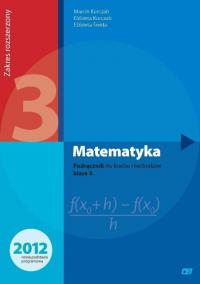 Matematyka LO 3 podr. ZR NPP w.2014 OE. Autor: Kurczab Marcin, Kurczab Elżbieta, Świda Elżbieta. ZdrowePodejscie.pl Okładka książki Matematyka LO 3 podr. ZR NPP w.2014 OE