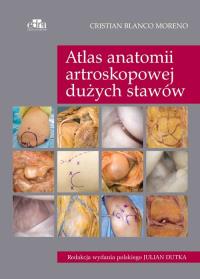 Atlas anatomii artroskopowej dużych stawów. Autor: Blanco Moreno C.. ZdrowePodejscie.pl Okładka książki Atlas anatomii artroskopowej dużych stawów