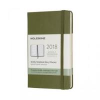 Opakowanie Kalendarz tygodniowy 12MP tw. oliwkowy MOLESKINE