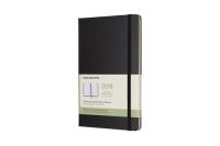Opakowanie Kalendarz tygodniowy horyzontalny Moleskine 12M L, twarda oprawa, czarny