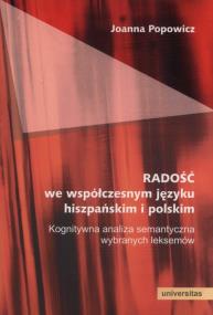 Okładka książki Radość we współczesnym języku hiszpańskim i polskim