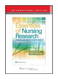 Essentials of Nursing Research 9e. Autor: Polit Denise F., Beck Cheryl Tatano. ZdrowePodejscie.pl Okładka książki Essentials of Nursing Research 9e