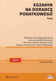 Okładka książki Egzamin na doradcę podatkowego Testy