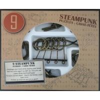 Opakowanie Łamigłówki metalowe 9 sztuk Steampunk zestaw brązowy