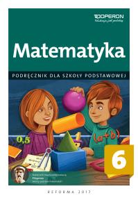 Okładka książki Matematyka SP 6 Podręcznik OPERON