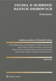 Okładka książki Ustawa o ochronie danych osobowych Komentarz