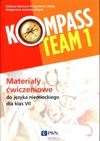 Okładka książki Kompass Team 1 Materiały ćwiczeniowe do języka niemieckiego dla klas 7