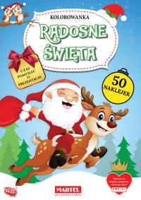 Okładka książki Radosne święta. Kolorowanka z naklejkami