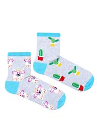 Zdjęcie produktu Milena Skarpetki damskie długie lamy szare