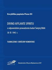 Okładka książki Encyklika papieża Piusa XII DIVINO AFFLANTE SPIRITU Tłumaczenie i skrócony komentarz