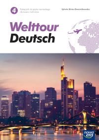 J. Niemiecki 4 Welttour Deutsch Podr. 2021 NE. Autor: Katarzyna Szachowska. Sylwia Mróz-Dwornikowska. ZdrowePodejscie.pl Okładka książki J. Niemiecki 4 Welttour Deutsch Podr. 2021 NE