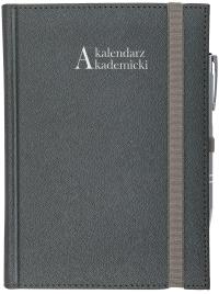 Okładka książki Kalendarz 2021/2022 akademicki A5 tygodniowy CROSS z gumką srebrny