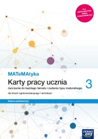 Okładka książki MATeMAtyka LO 3 ZP Karty Pracy 2021 NE