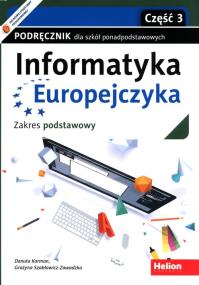 Okładka książki Informatyka Europejczyka LO ZP cz.3 HELION