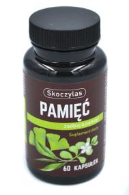 Zdjęcie produktu Skoczylas Pamięć miłorząb + bakopa + ginkgo biloba + różeniec 60kaps