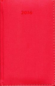 Opakowanie Kalendarz 2016 A6 książkowy czerwony