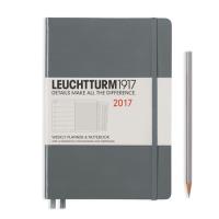 Opakowanie Kalendarz tygodniowy z notatnikiem 2017 Medium antracyt Leuchtturm1917