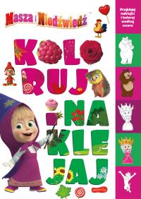 Okładka książki Masza i Niedźwiedź. Koloruj i naklejaj 2