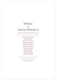 Myśląc z Janem Pawłem II Wykłady Janopawłowe.... Autor: Opracowanie zbiorowe. ZdrowePodejscie.pl Okładka książki Myśląc z Janem Pawłem II Wykłady Janopawłowe...