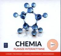 Chemia Plansze interaktywne Część 2 Zakres podstawowy i rozszerzony. Autor:   Praca zbiorowa. ZdrowePodejscie.pl Okładka książki Chemia Plansze interaktywne Część 2 Zakres podstawowy i rozszerzony