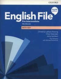Okładka książki English File 4E Pre-Intermediate WB + key OXFORD