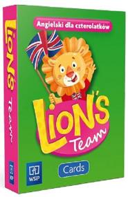 J. ang. 4-latek Lion's Team. Cards 2022 WSIP. Autor:   Praca zbiorowa. ZdrowePodejscie.pl Okładka książki J. ang. 4-latek Lion's Team. Cards 2022 WSIP