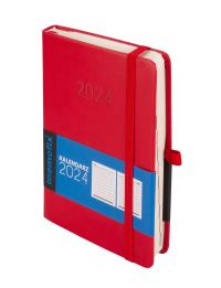 Okładka książki Kal 2024 Memo A5 DNS czerwony