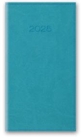 Okładka książki KAL 2025 A6 TYGODNIOWY OPRAWA VIVELLA - Turkusowy
