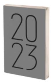 Okładka książki Kalendarz 2023 Art A5 szary DNS ANTRA