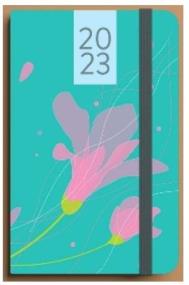 Okładka książki Kalendarz 2023 Kwiat B6 turkusowy DNS ANTRA