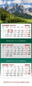 Opakowanie Kalendarz 2023 ścienny trójdzielny Góry
