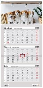 Opakowanie Kalendarz 2023 Trójdzielny Psy Corgi