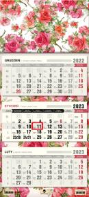Opakowanie Kalendarz 2023 trójdzielny rose vintage KT-1 V21