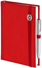 Kalendarz 2024 A4 Dzienny Cross czerwony. Wydawca: Wokół nas. ZdrowePodejscie.pl Opakowanie Kalendarz 2024 A4 Dzienny Cross czerwony