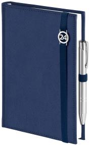 Kalendarz 2024 A5 Tygodniowy Cross granatowy. Wydawca: Wokół nas. ZdrowePodejscie.pl Opakowanie Kalendarz 2024 A5 Tygodniowy Cross granatowy